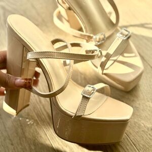 Nude with gems Baddie Heels 💎